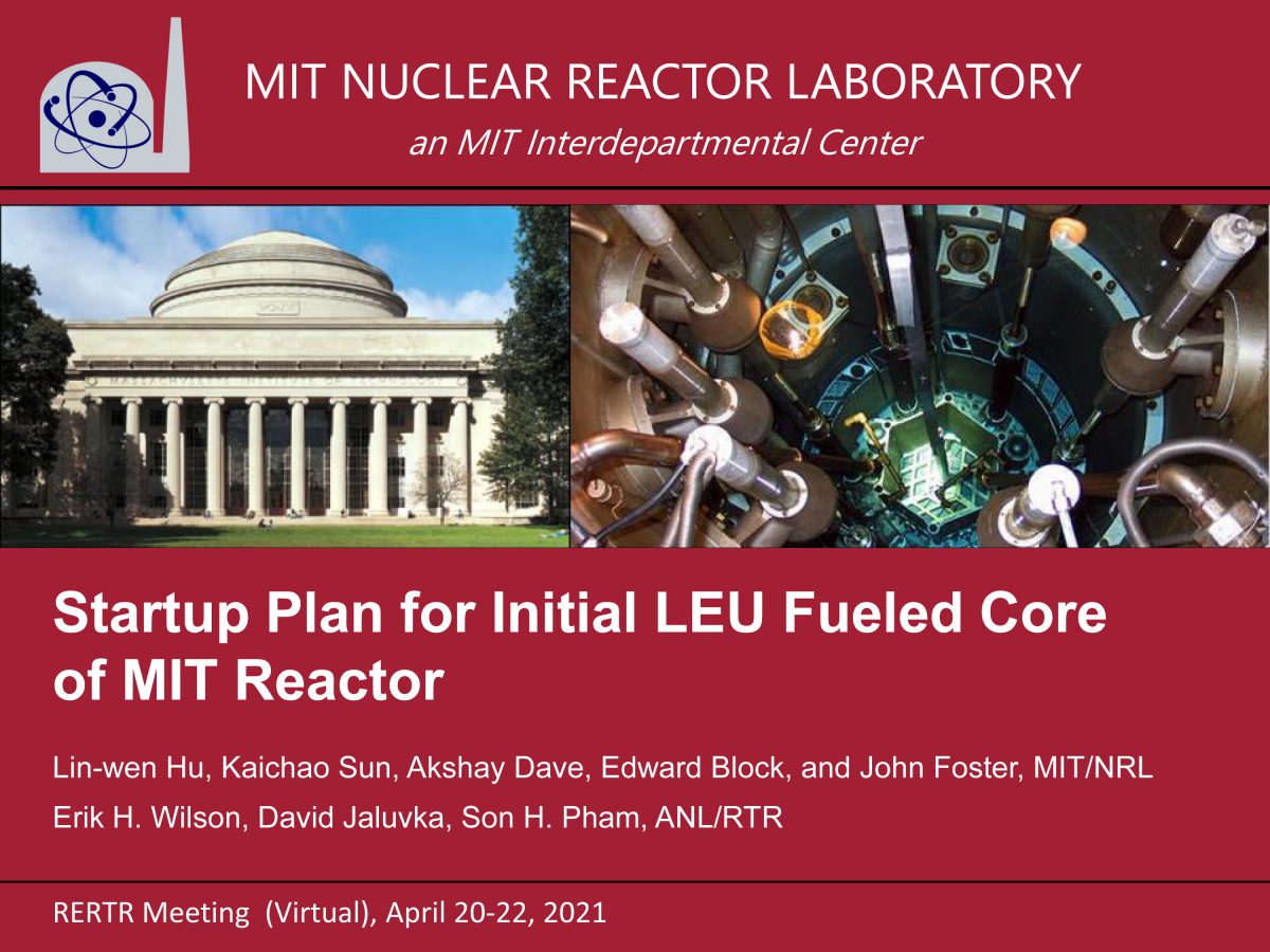 Startup Plan for Initial LEU Fueled Core of MIT Reactor